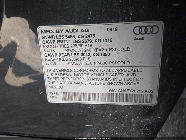 2020 AUDI Q5 quattro Premium — I9