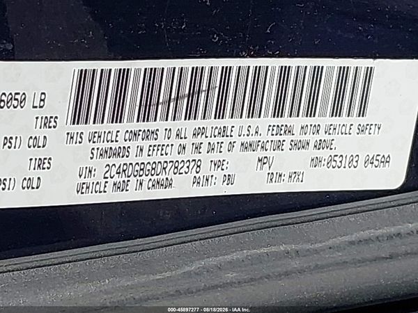 2013 DODGE GRAND CARAVAN SE