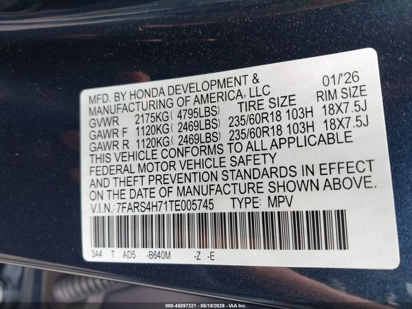 2026 HONDA CR-V EX-L AWD
