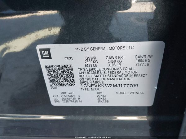 2021 CHEVROLET TRAVERSE AWD PREMIER — I9