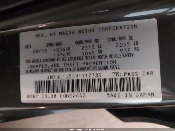 2017 MAZDA MAZDA6 SPORT