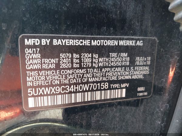 2017 BMW X3 XDRIVE28I