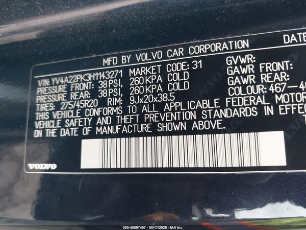 2017 VOLVO XC90 T6 MOMENTUM