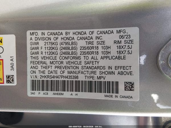 2023 HONDA CR-V EX AWD — I9