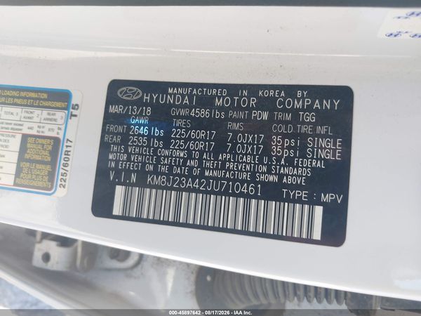 2018 HYUNDAI TUCSON SE