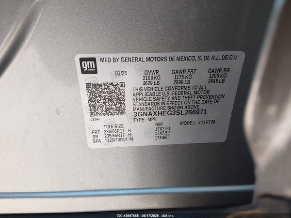 2025 CHEVROLET EQUINOX FWD LT — I9