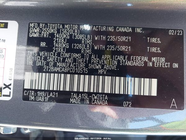 2023 LEXUS RX 350 LUXURY