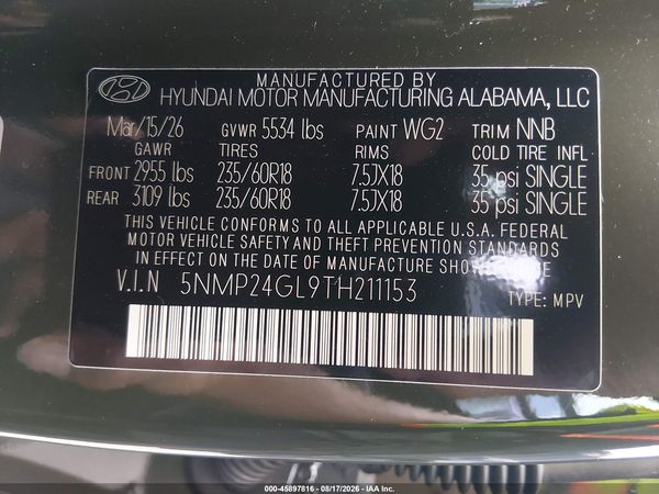 2026 HYUNDAI SANTA FE SEL