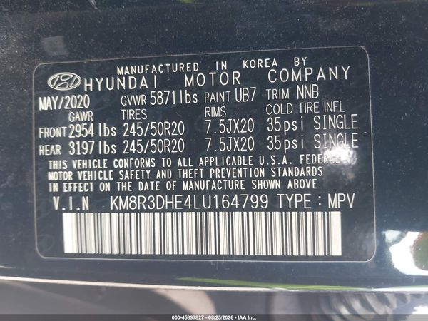 2020 HYUNDAI PALISADE SEL