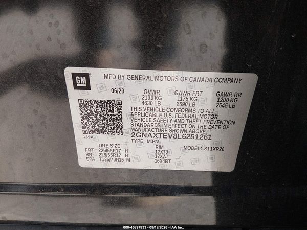 2020 CHEVROLET EQUINOX AWD 2FL — I9