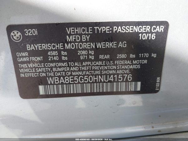 2017 BMW 320I XDRIVE