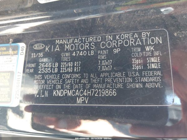 2017 KIA SPORTAGE LX