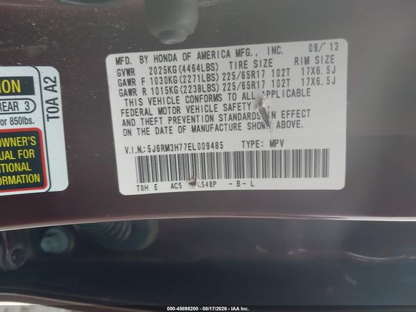 2014 HONDA CR-V EX-L