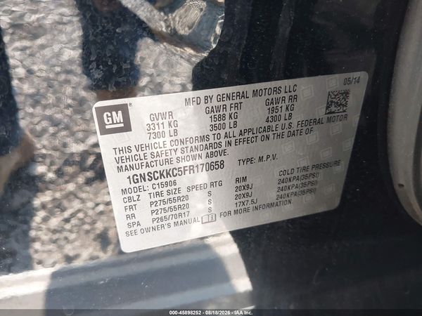 2015 CHEVROLET SUBURBAN LTZ — I9