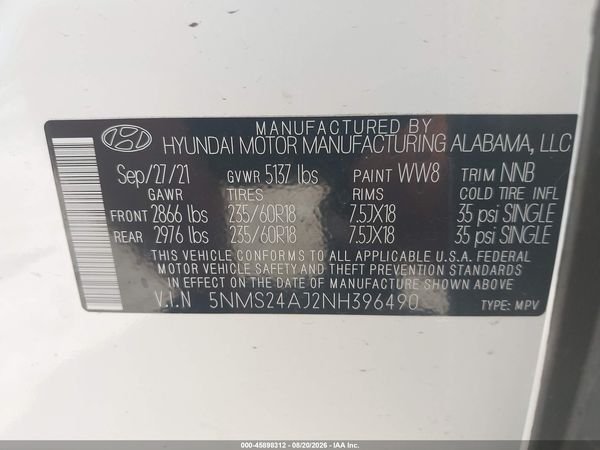 2022 HYUNDAI SANTA FE SEL