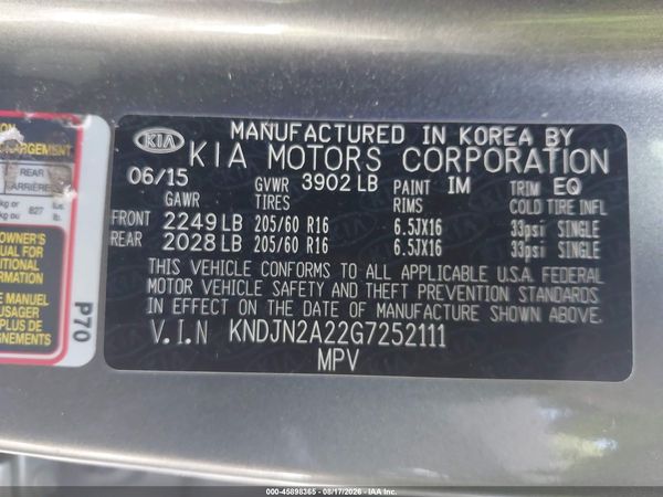 2016 KIA SOUL Plus