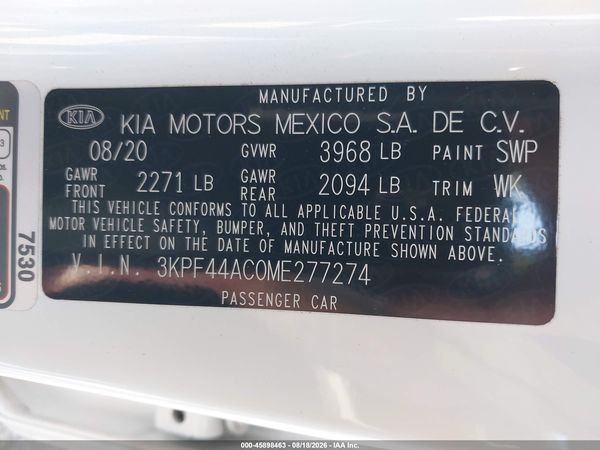 2021 KIA FORTE GT