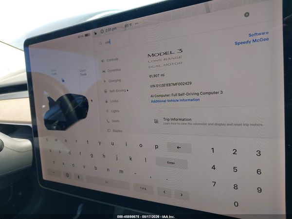 2021 TESLA MODEL 3