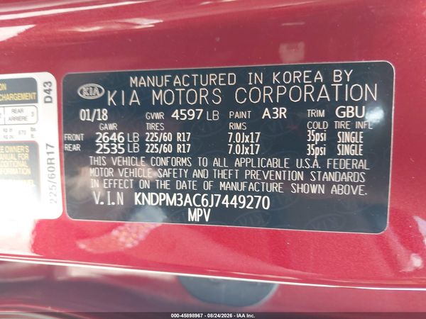 2018 KIA SPORTAGE LX — I9