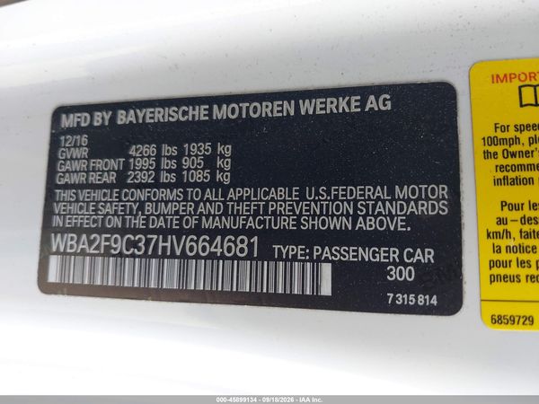 2017 BMW 230I — I9