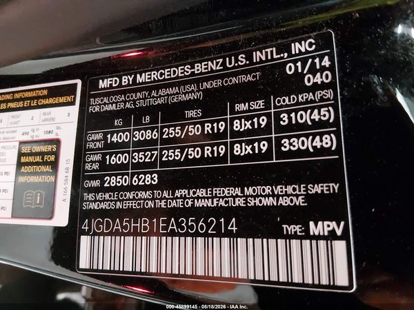 2014 MERCEDES-BENZ ML 350 4MATIC