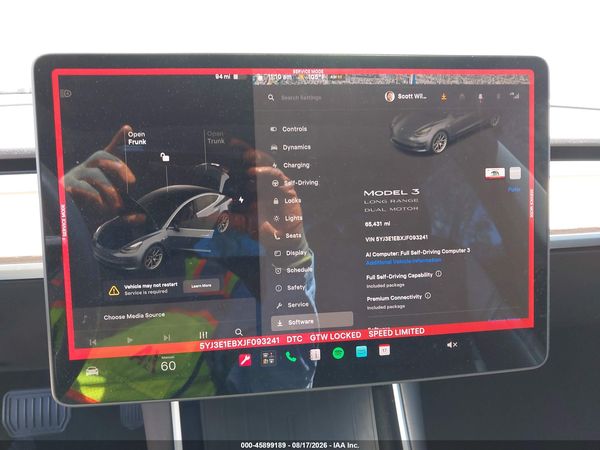 2018 TESLA MODEL 3 LONG RANGE/PERFORMANCE
