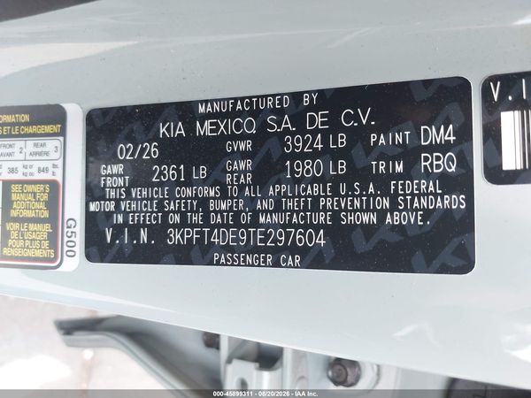 2026 KIA K4 LXS