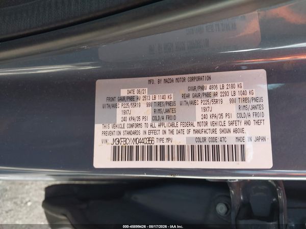 2021 MAZDA CX-5 CARBON EDITION TURBO — I9