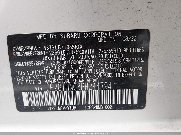 2023 SUBARU CROSSTREK LIMITED