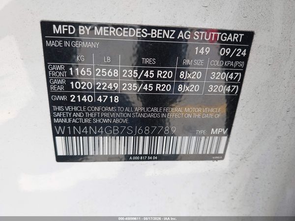 2025 MERCEDES-BENZ GLA 250 4MATIC