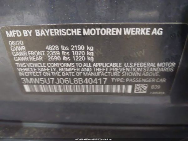 2020 BMW M340I NA