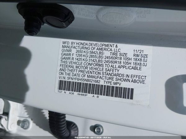 2022 HONDA PILOT AWD EX-L