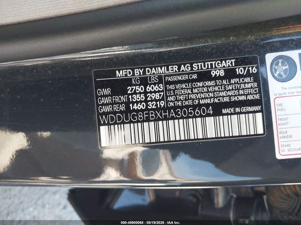 2017 MERCEDES-BENZ S 550 4MATIC