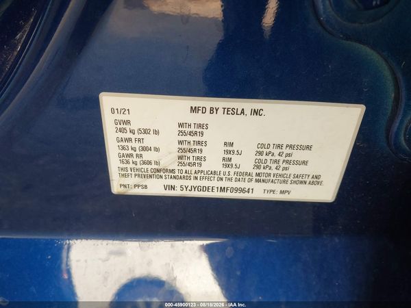 2021 TESLA MODEL Y