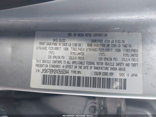 2022 MAZDA CX-5 2.5 S SELECT