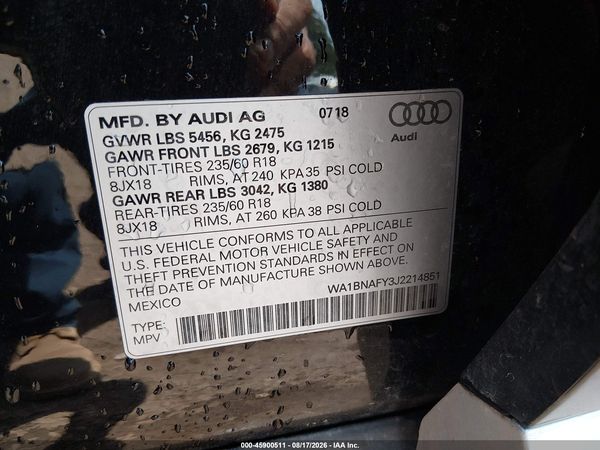 2018 AUDI Q5 2.0T PREMIUM