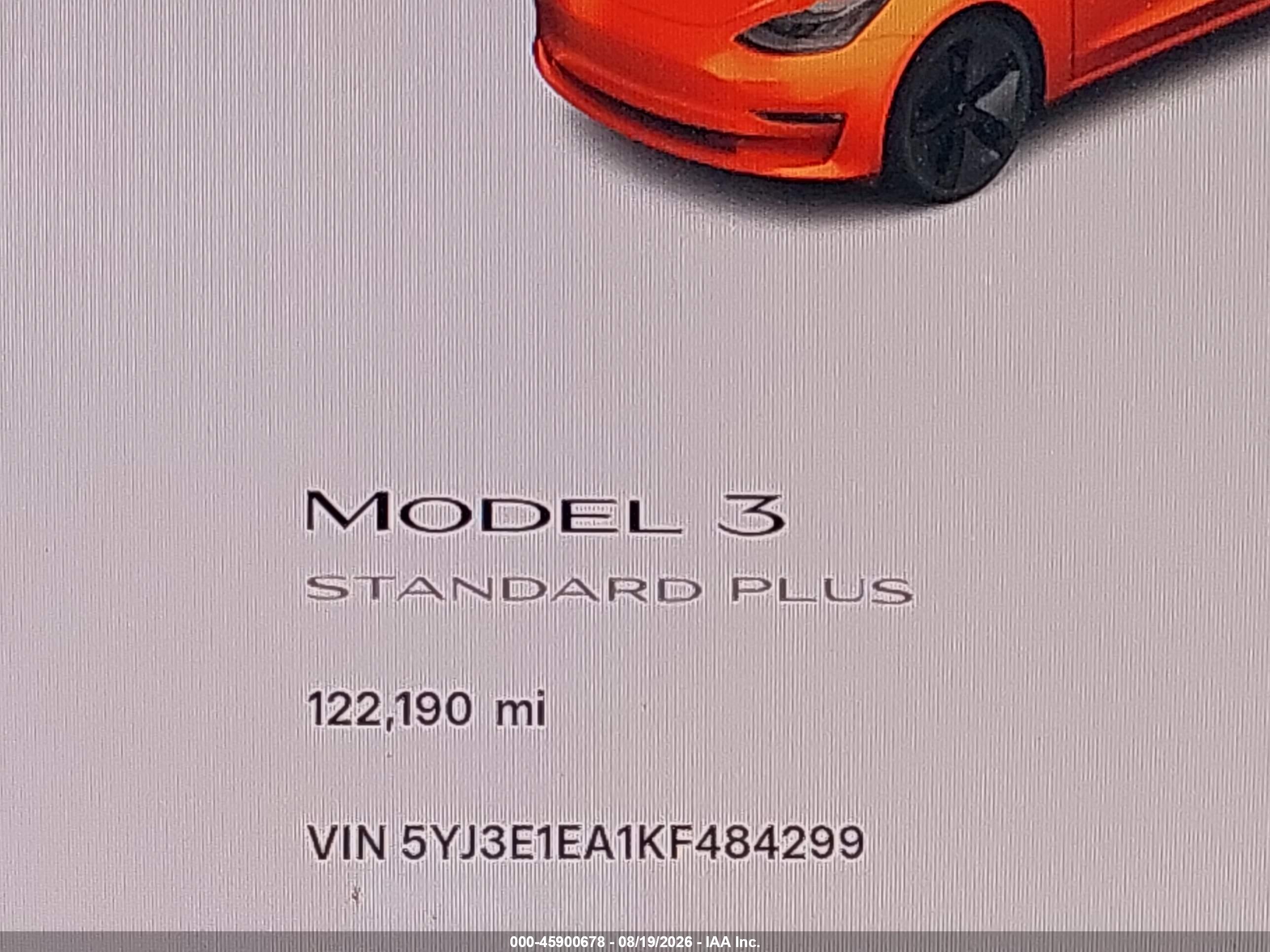 2019 TESLA MODEL 3