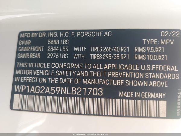2022 PORSCHE MACAN S