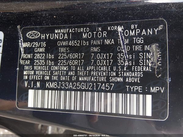 2016 HYUNDAI TUCSON ECO