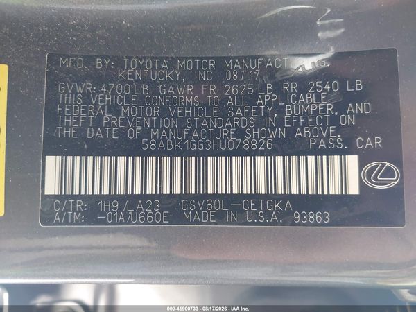 2017 LEXUS ES 350