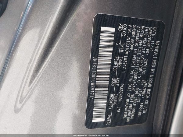 2020 NISSAN ROGUE SPORT S AWD XTRONIC CVT — I9