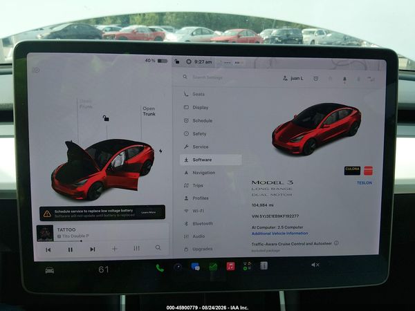2019 TESLA MODEL 3 LONG RANGE/PERFORMANCE