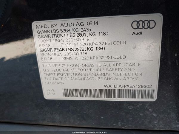 2014 AUDI Q5 2.0T PREMIUM