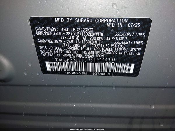2025 SUBARU FORESTER PREMIUM — I9