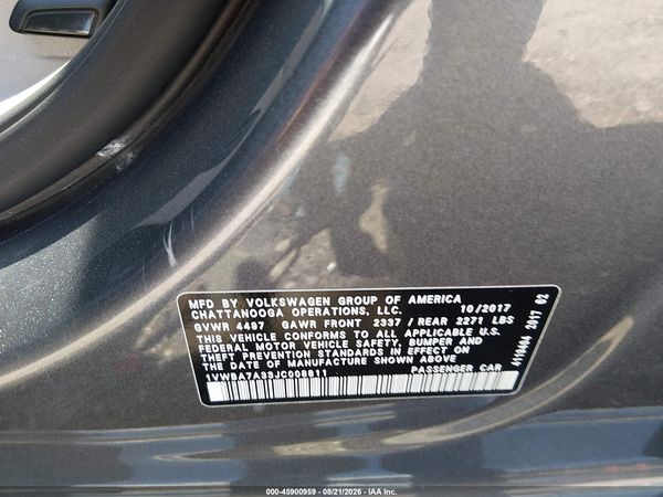 2018 VOLKSWAGEN PASSAT 2.0T SE — I9