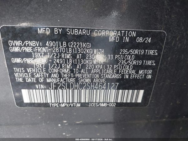 2025 SUBARU FORESTER SPORT — I9
