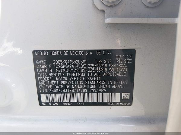 2025 ACURA ADX ADX AWD — I9