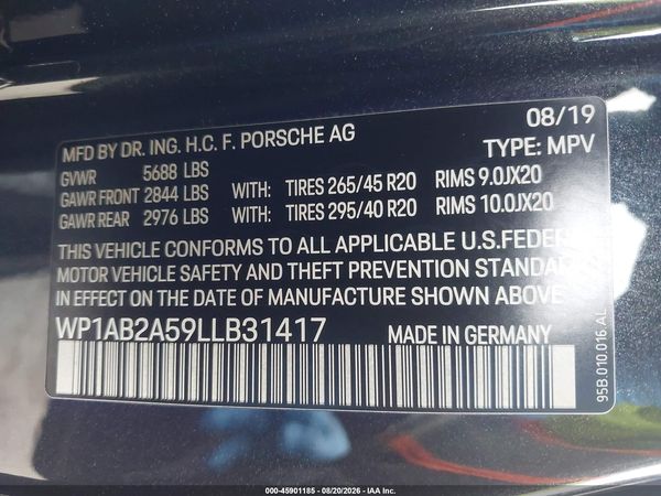 2020 PORSCHE MACAN S