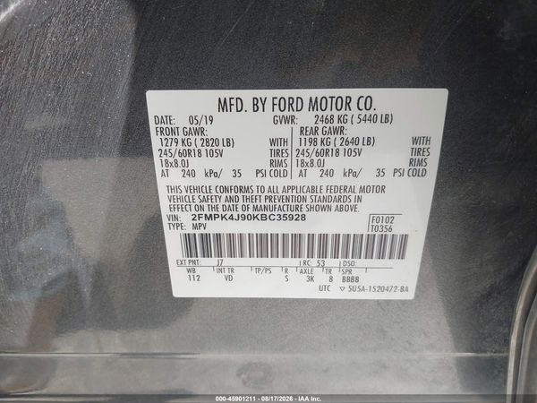 2019 FORD EDGE SEL
