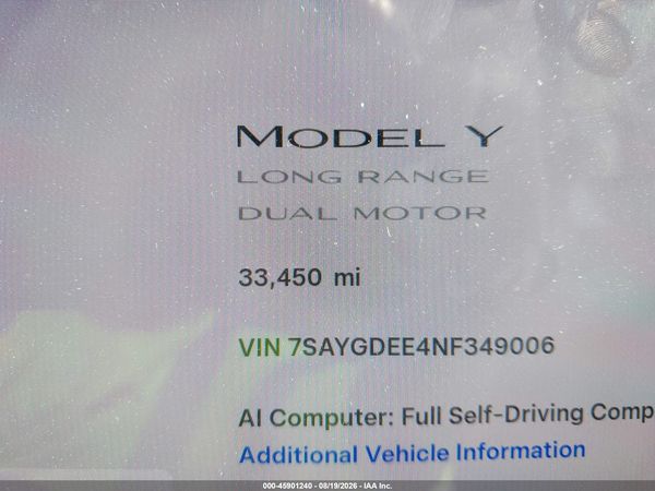 2022 TESLA MODEL Y